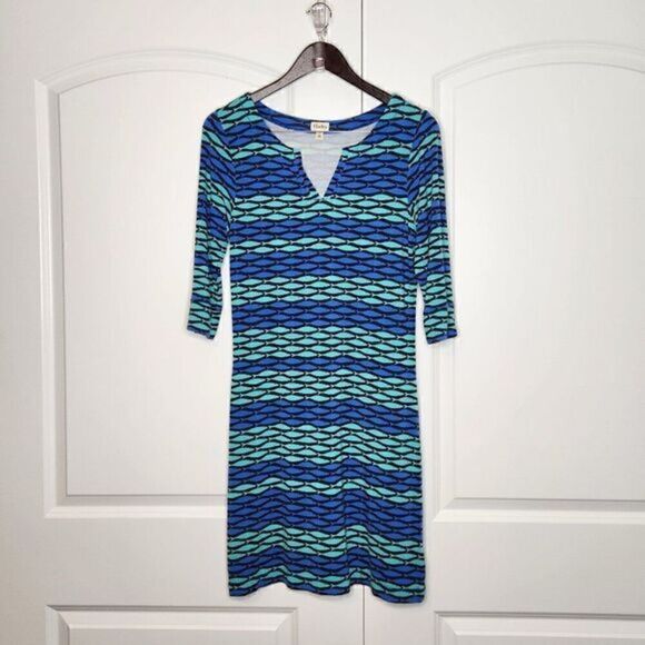 HATLEY School of Fish Printed Sheath Dress  S/P - Picture 6 of 6